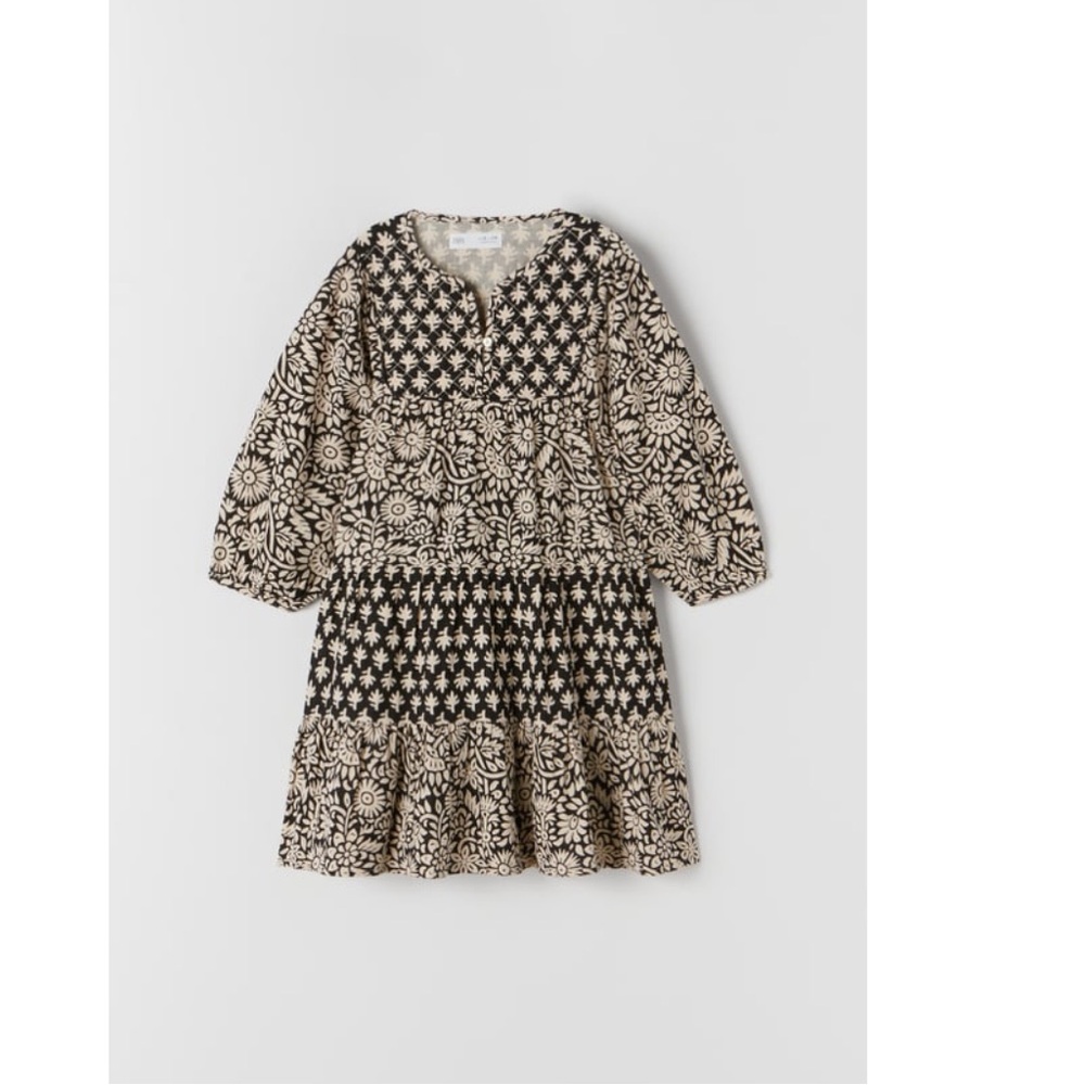 ZARA quilted tiered dress size 10
